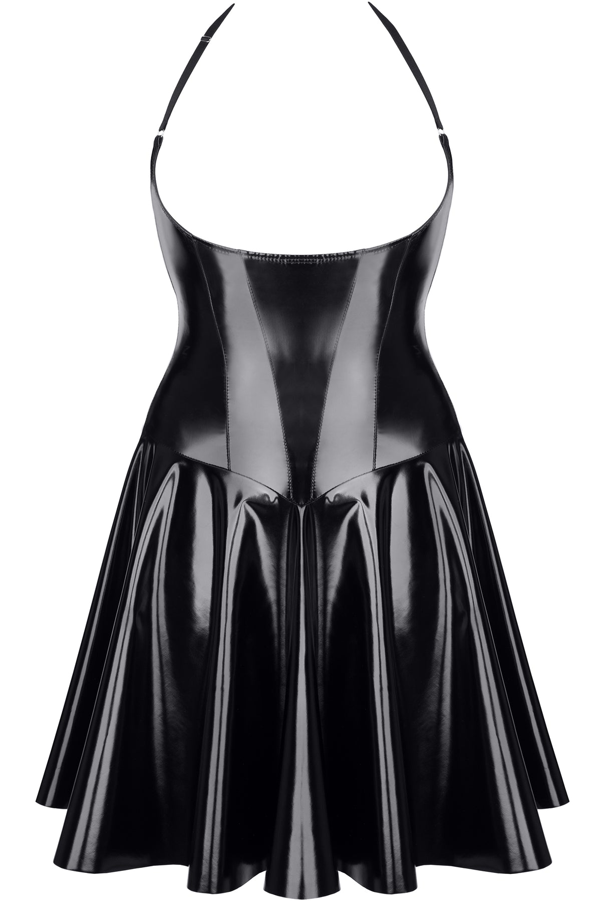 black vinyl mini dress TDJutta001 - 2XL-0