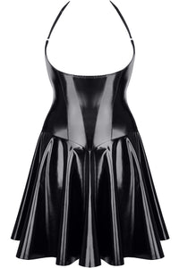 black vinyl mini dress TDJutta001 - 2XL-0