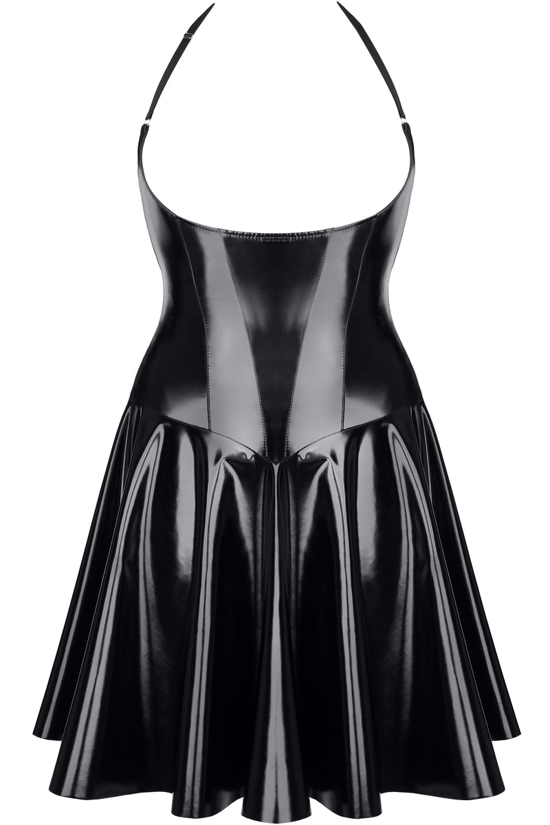 black vinyl mini dress TDJutta001 - 2XL-0