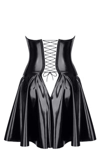 black vinyl mini dress TDJutta001 - 2XL-1