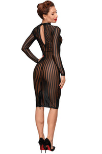 Classic dress made of elastic tulle F182 - 3XL-1