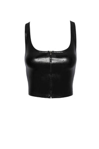 F275 Snake wet look Top with zipper - 3XL-6