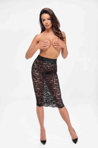 F302 Ambivalence lace up midi skirt - 3XL-2