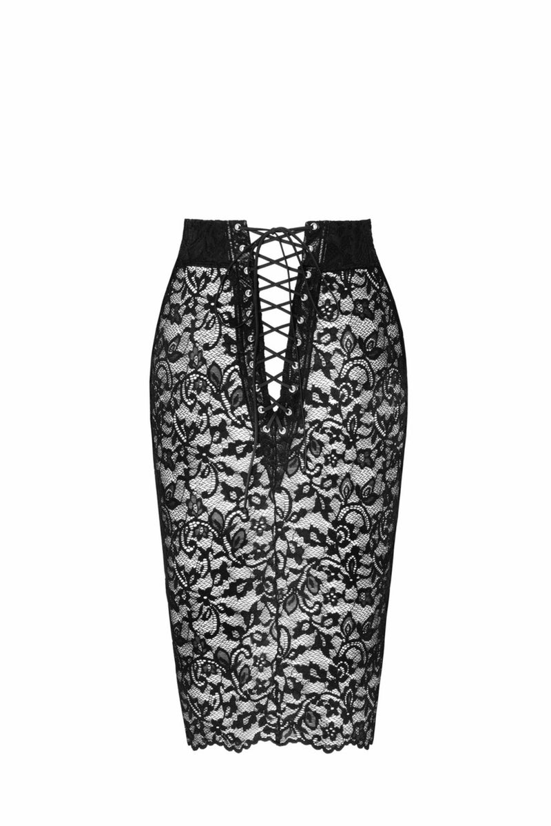 F302 Ambivalence lace up midi skirt - 3XL-6