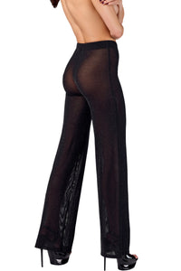 F374 Onyx Sheer Palazzo trousers - 3XL-6