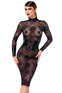 F375 Noirelle Lace Corset Midi dress - 3XL-2
