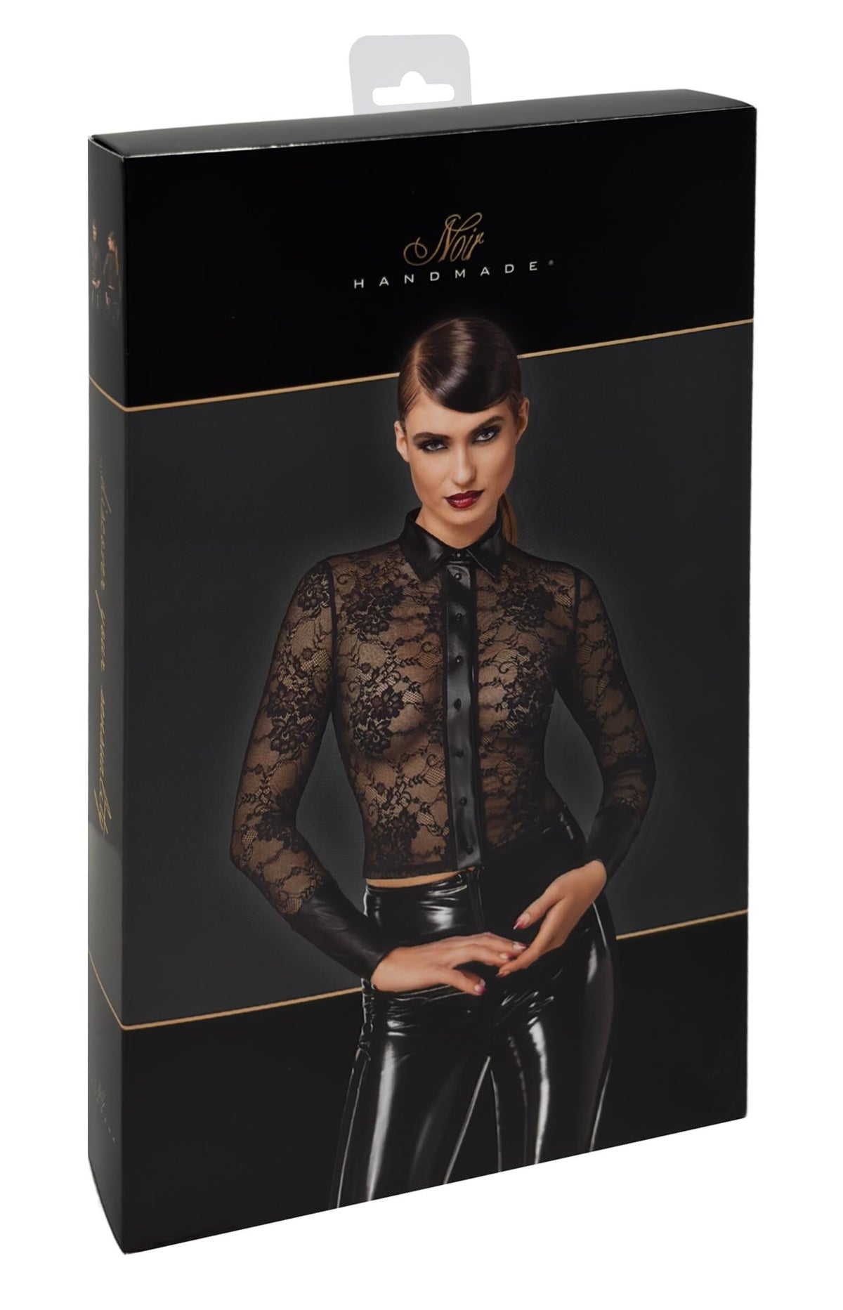 F377 Noirelle Lace Button-up Shirt - 3XL-6