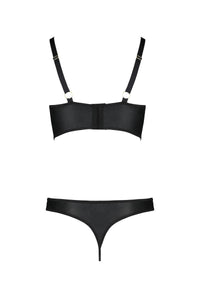 black faux leather Bikini PA596234 - 2XL/3XL-5