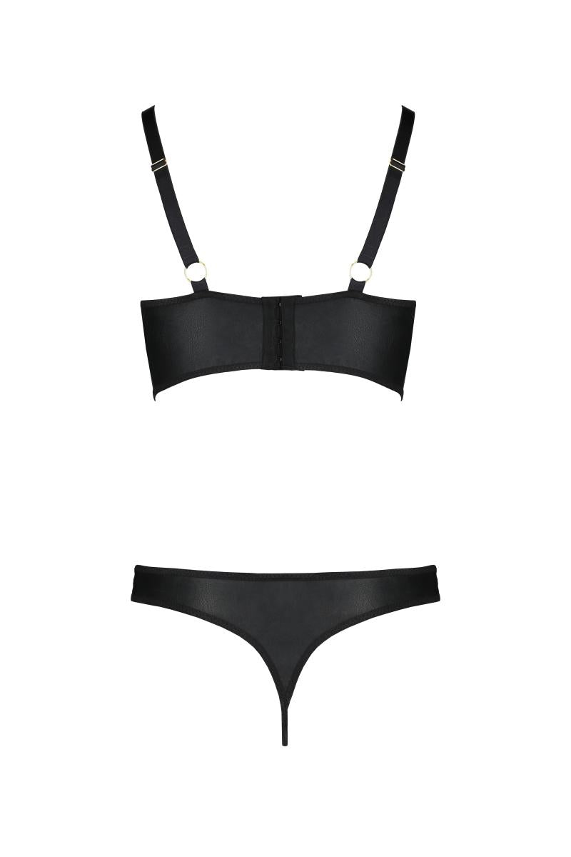 black faux leather Bikini PA596234 - 2XL/3XL-5