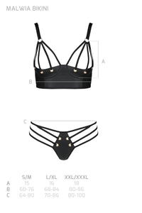 black faux leather Bikini PA596234 - 2XL/3XL-6