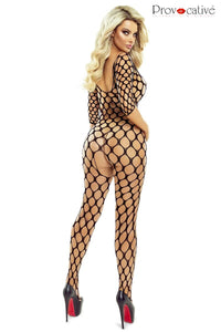 black bodystocking ouvert PR1509 - XL/3XL-3